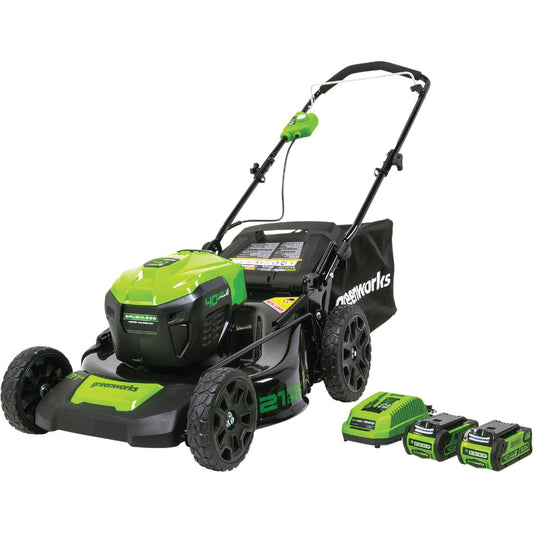 Greenworks 21 In. 40V Lithium Ion Push Cordless Lawn Mower