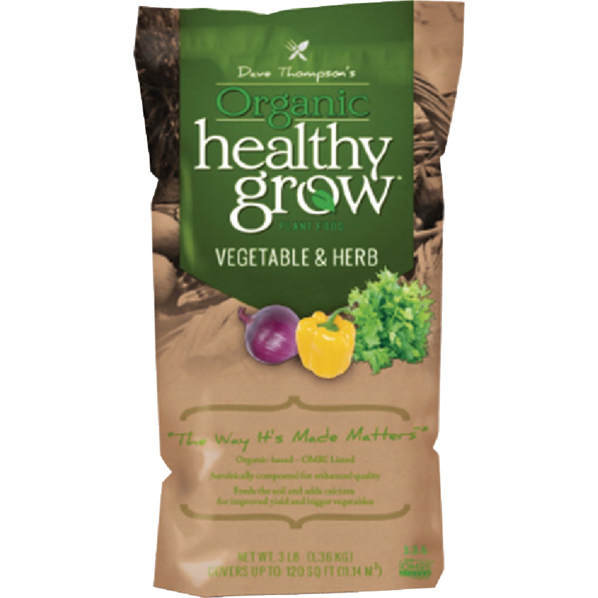 Healthy Grow 3 Lb. 3-3-5 Organic Vegetable & Herb Food