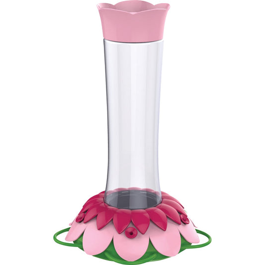 Nature's Way So Real 20 Oz. Pink Fuchsia Gravity Flower Hummingbird Feeder