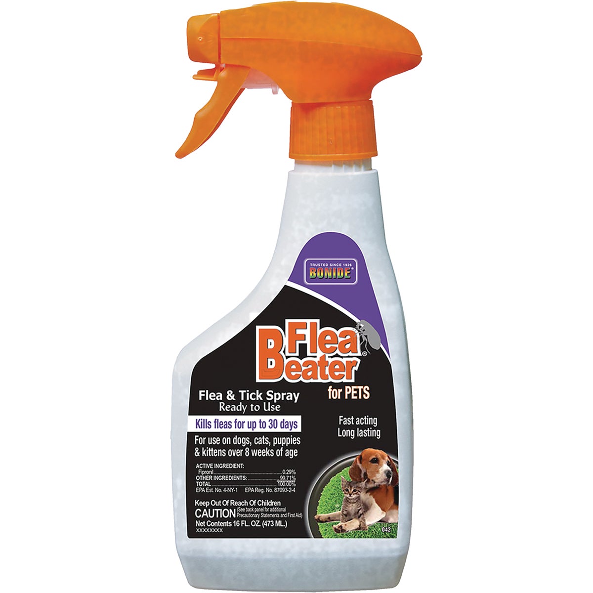 Bonide Flea Beater 30-Day 16 Oz. Flea & Tick Control Spray For Cats & Dogs