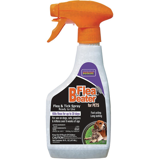 Bonide Flea Beater 30-Day 16 Oz. Flea & Tick Control Spray For Cats & Dogs