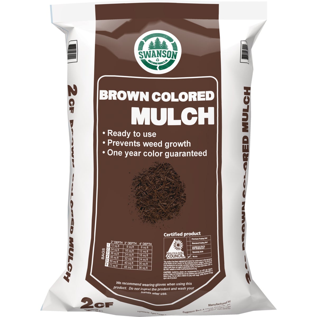 Swanson 2 Cu. Ft. Brown Colored Mulch