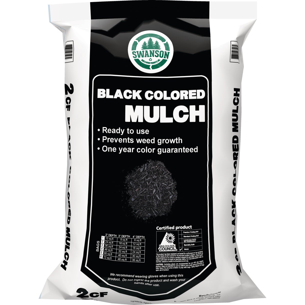 Swanson 2 Cu. Ft. Black Colored Mulch