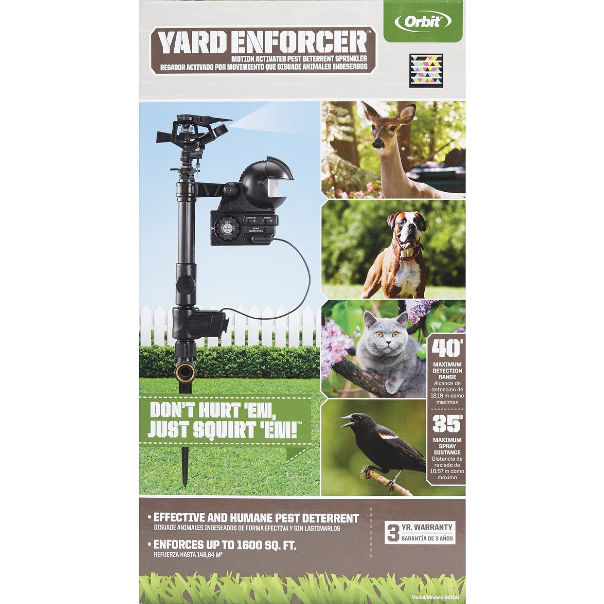 Orbit Yard Enforcer Motion Activated 1600 Sq. Ft. Coverage Electronic Pest Repellent