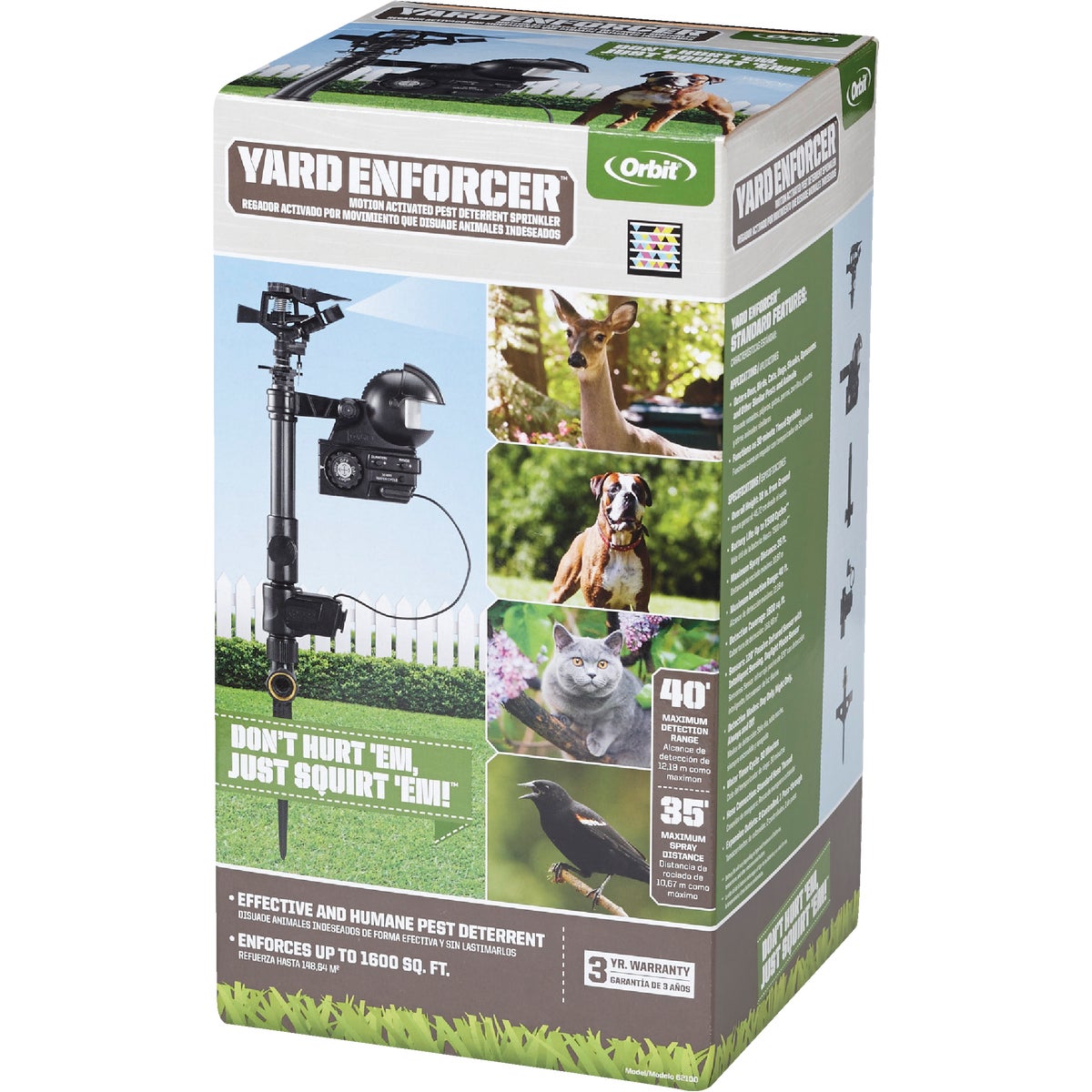 Orbit Yard Enforcer Motion Activated 1600 Sq. Ft. Coverage Electronic Pest Repellent