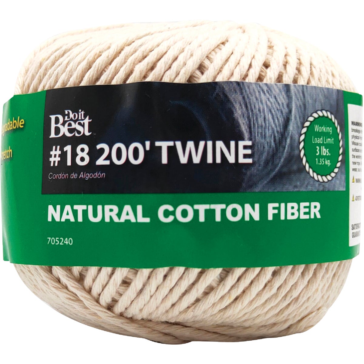 Do it Best #18 x 200 Ft. Natural Cotton Twine