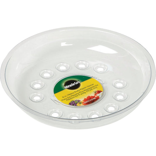 Miracle-Gro 6 In. Clear Plastic Flower Pot Saucer