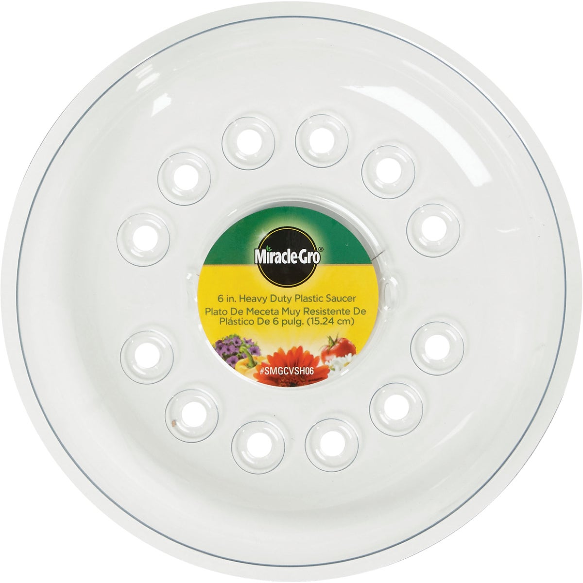 Miracle-Gro 6 In. Clear Plastic Flower Pot Saucer