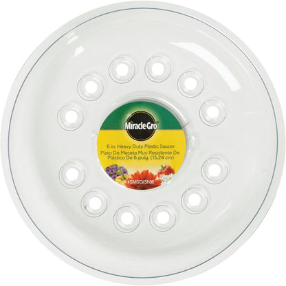 Miracle-Gro 6 In. Clear Plastic Flower Pot Saucer