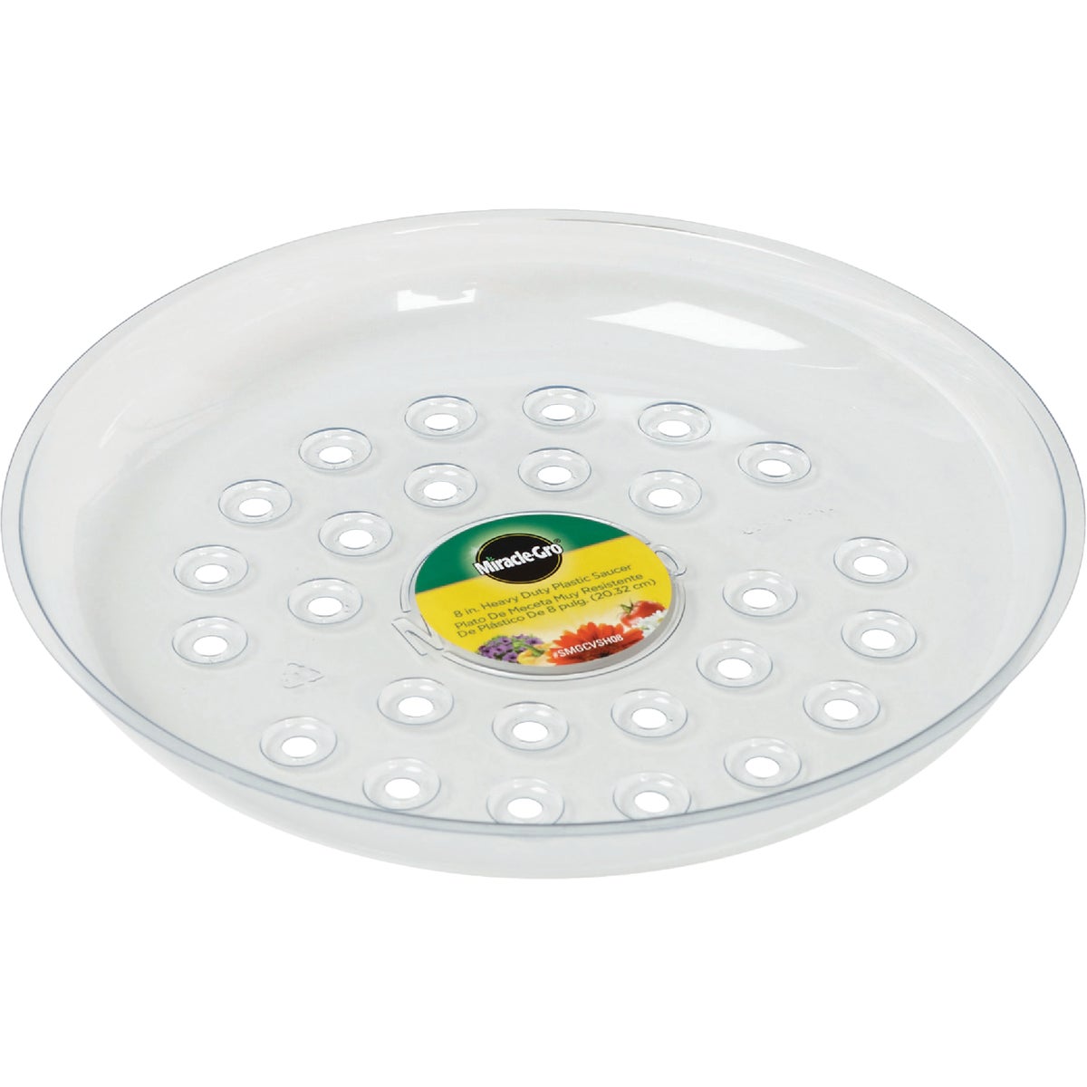 Miracle-Gro 8 In. Clear Plastic Flower Pot Saucer