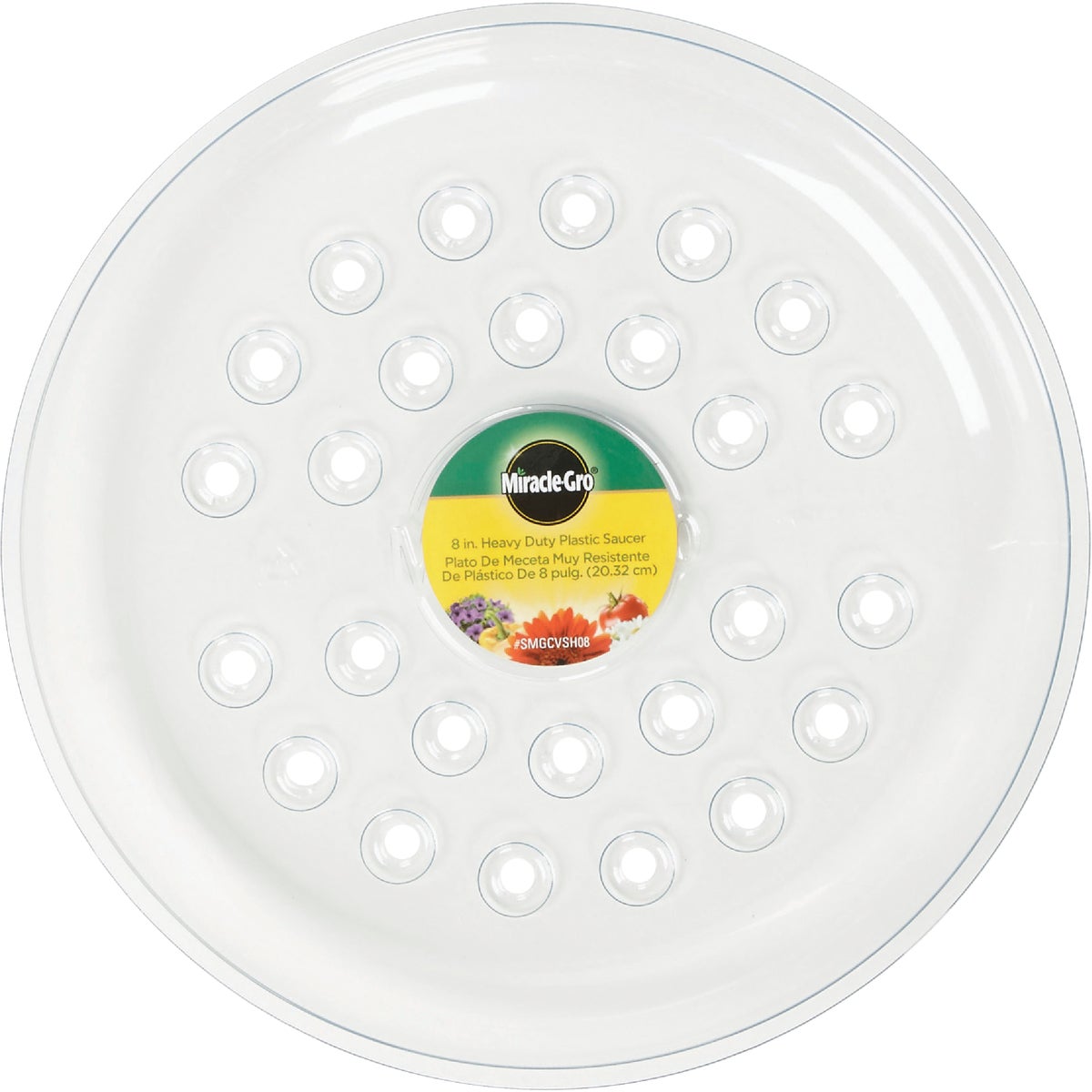 Miracle-Gro 8 In. Clear Plastic Flower Pot Saucer