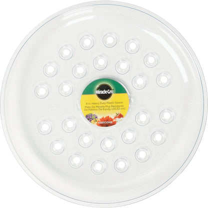 Miracle-Gro 8 In. Clear Plastic Flower Pot Saucer