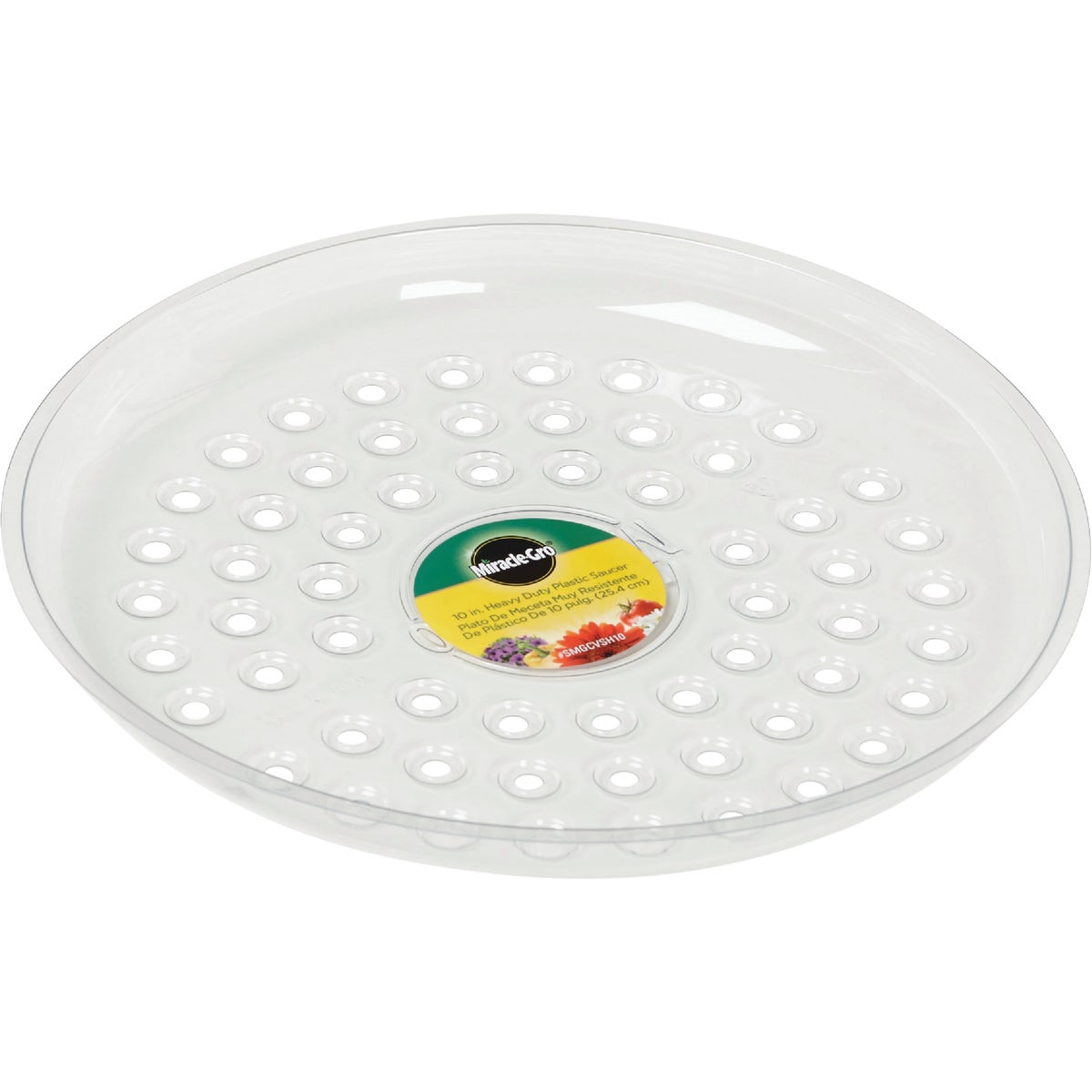 Miracle-Gro 10 In. Clear Plastic Flower Pot Saucer