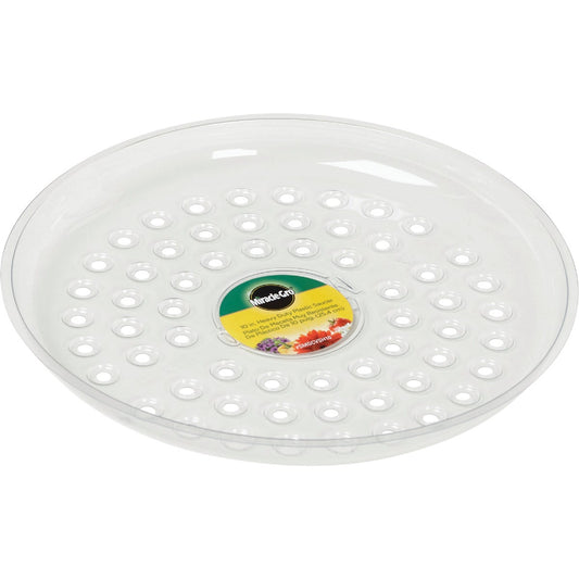 Miracle-Gro 10 In. Clear Plastic Flower Pot Saucer