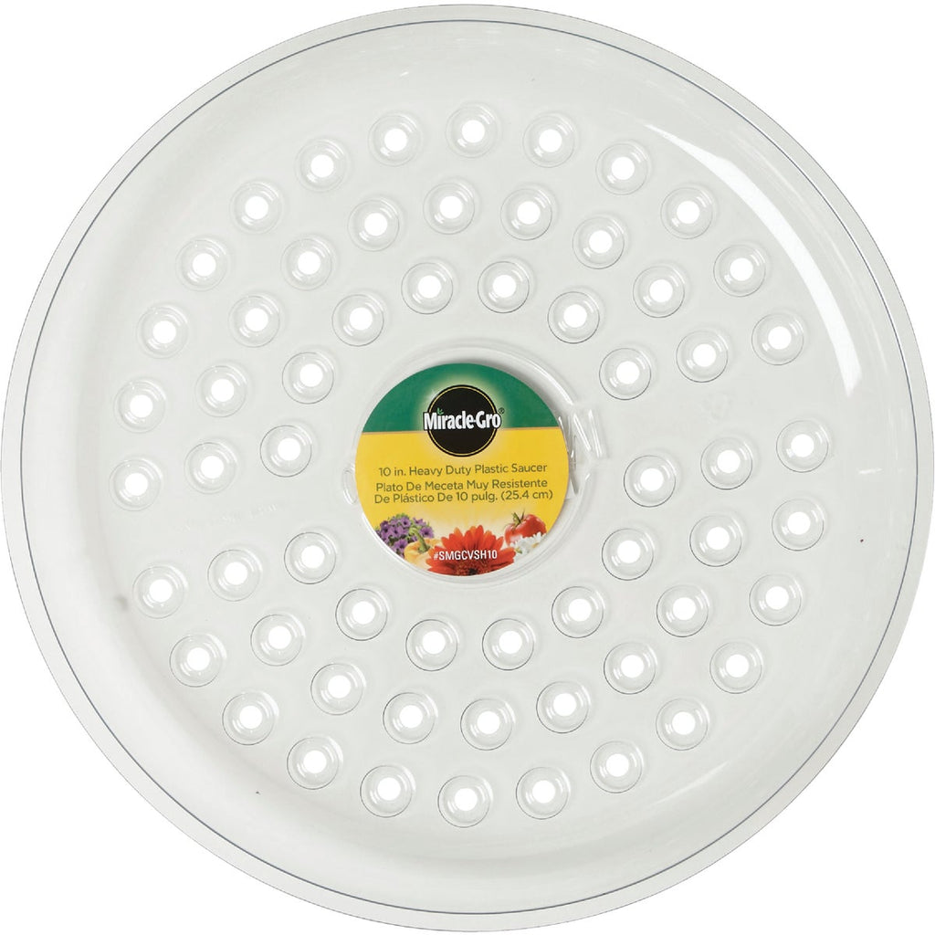 Miracle-Gro 10 In. Clear Plastic Flower Pot Saucer