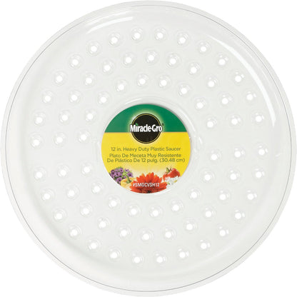 Miracle-Gro 12 In. Clear Plastic Flower Pot Saucer