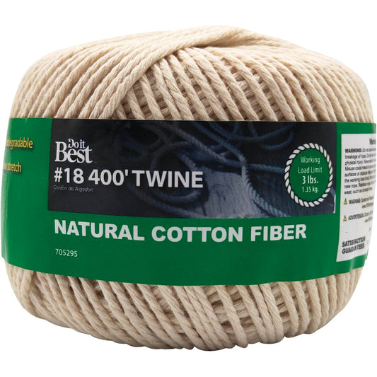 Do it Best #18 x 400 Ft. Natural Cotton Twine