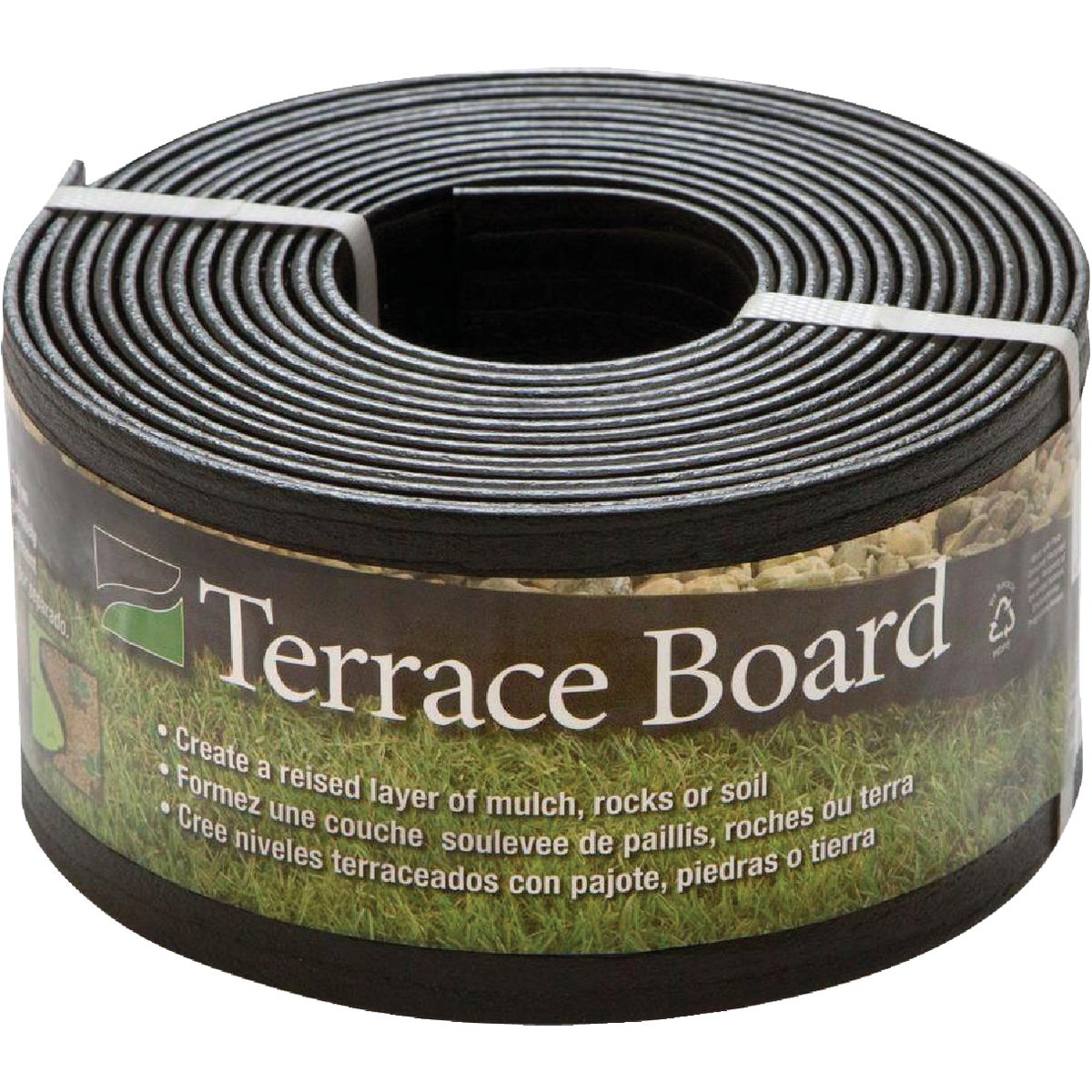 Master Mark 4 In. H. x 20 Ft. L. Black Terrace Board Lawn Edging