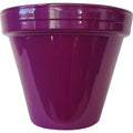 Ceramo Spring Fever 4-1/2 In. H. x 3-3/4 In. Dia. Violet Clay Flower Pot