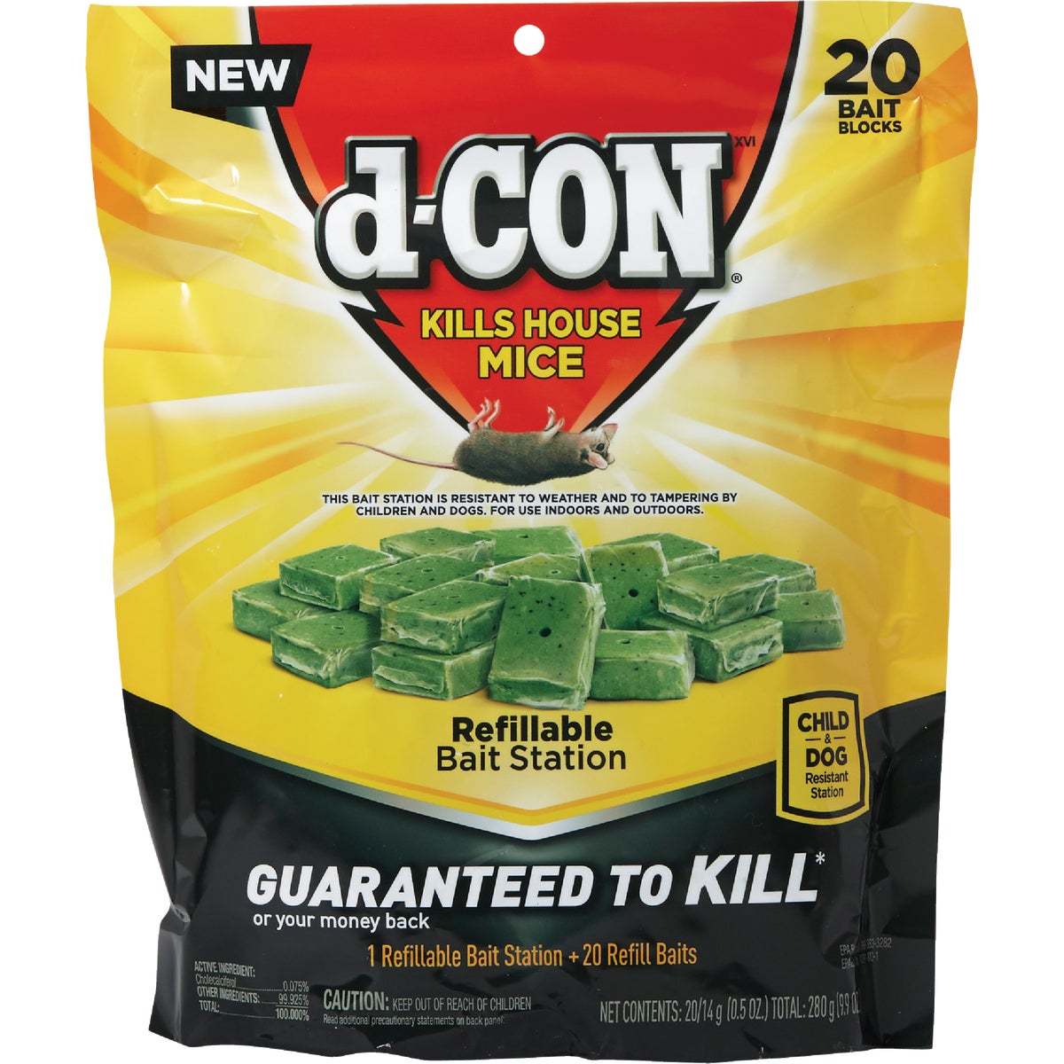 D-Con Refillable Corner Fit Mouse Bait Station (20-Refill)