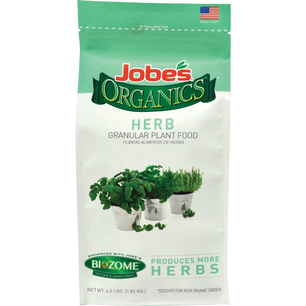 Jobe's Organics 4 Lb. Ready To Use Granules Herb Dry Plant Food