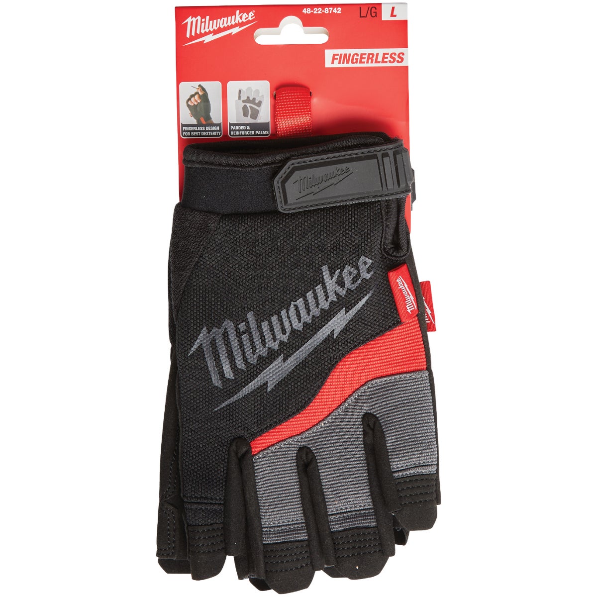 Milwaukee Performance Unisex Large Synthetic Fingerless Work Glove