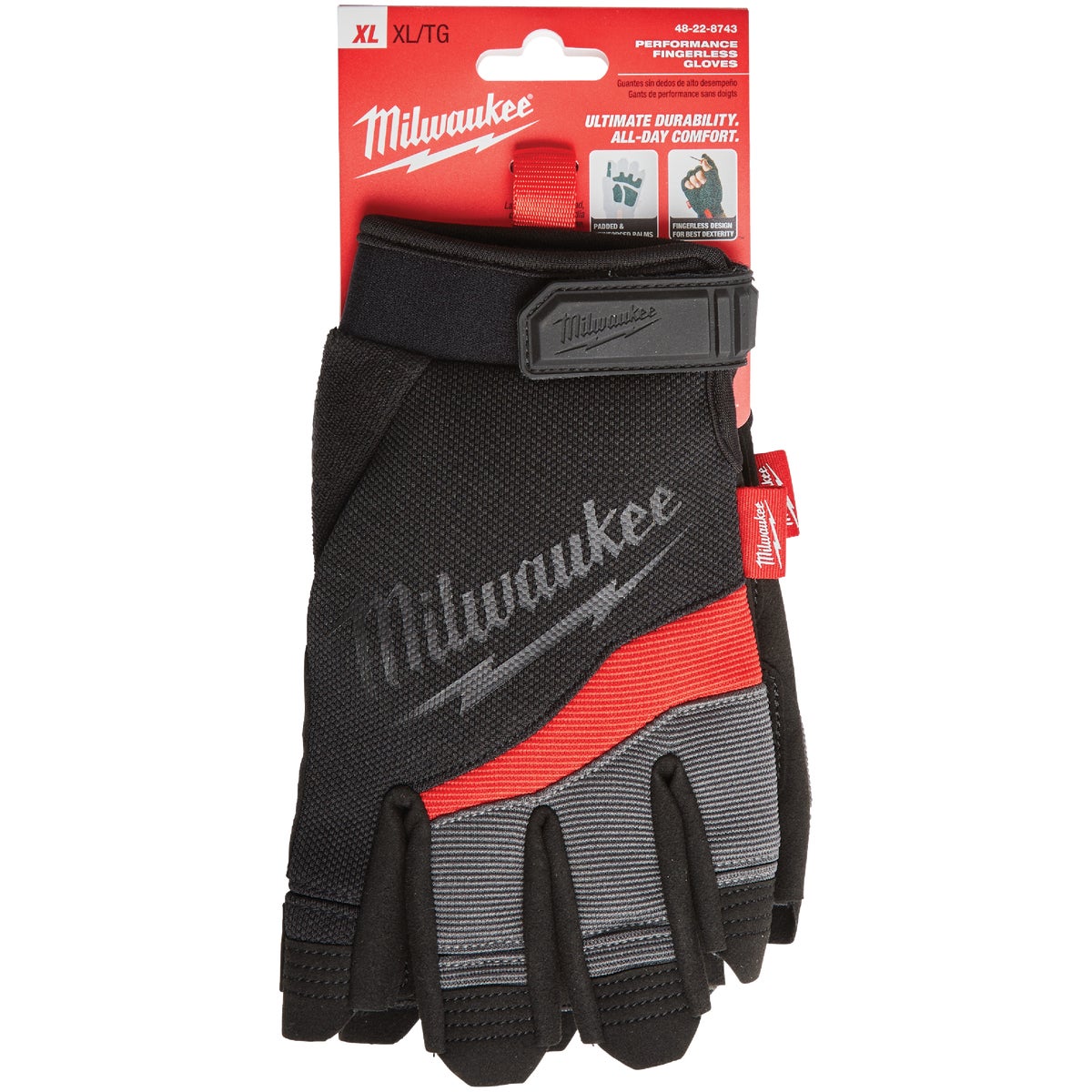 Milwaukee Performance Unisex XL Synthetic Fingerless Work Glove