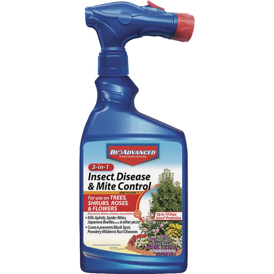 BioAdvanced 3-In-1 32 Oz. Ready To Spray Hose End Insect & Disease Killer