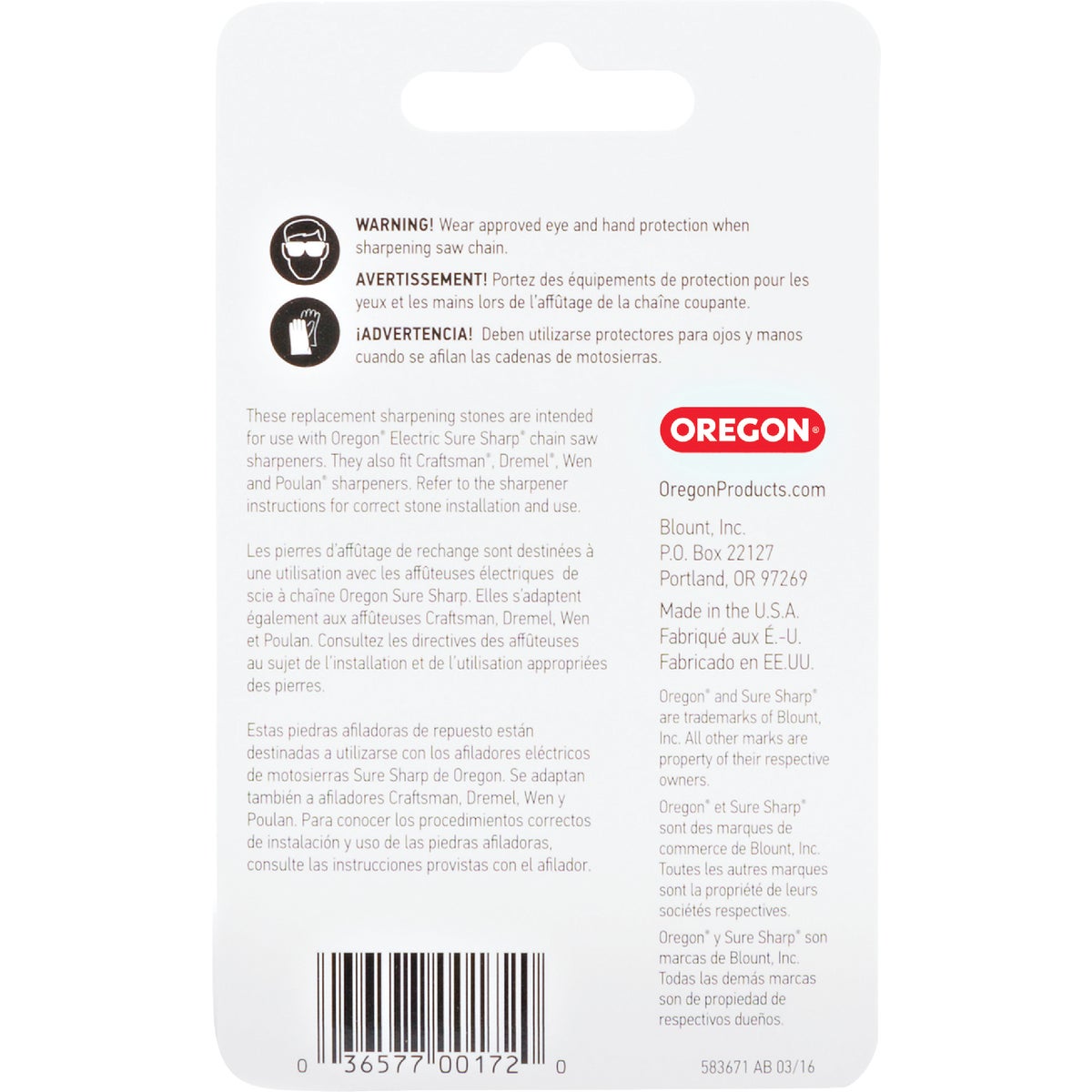 Oregon 5/32 In. Replacement Grinding Stones (3-Count)