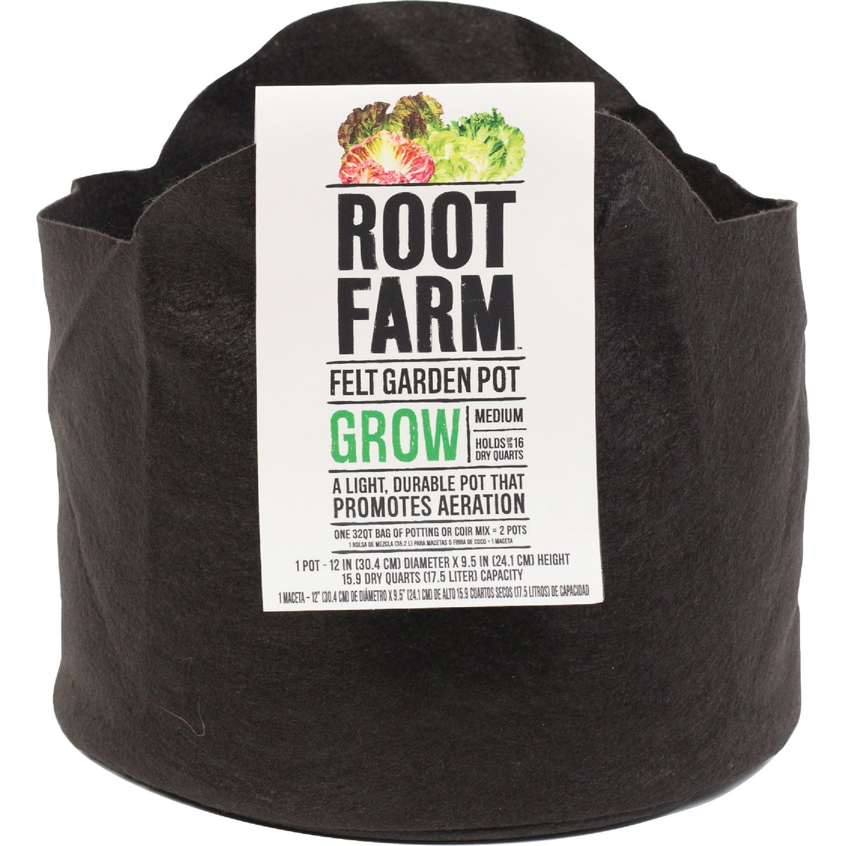 Root Farm Felt Medium Garden Pot