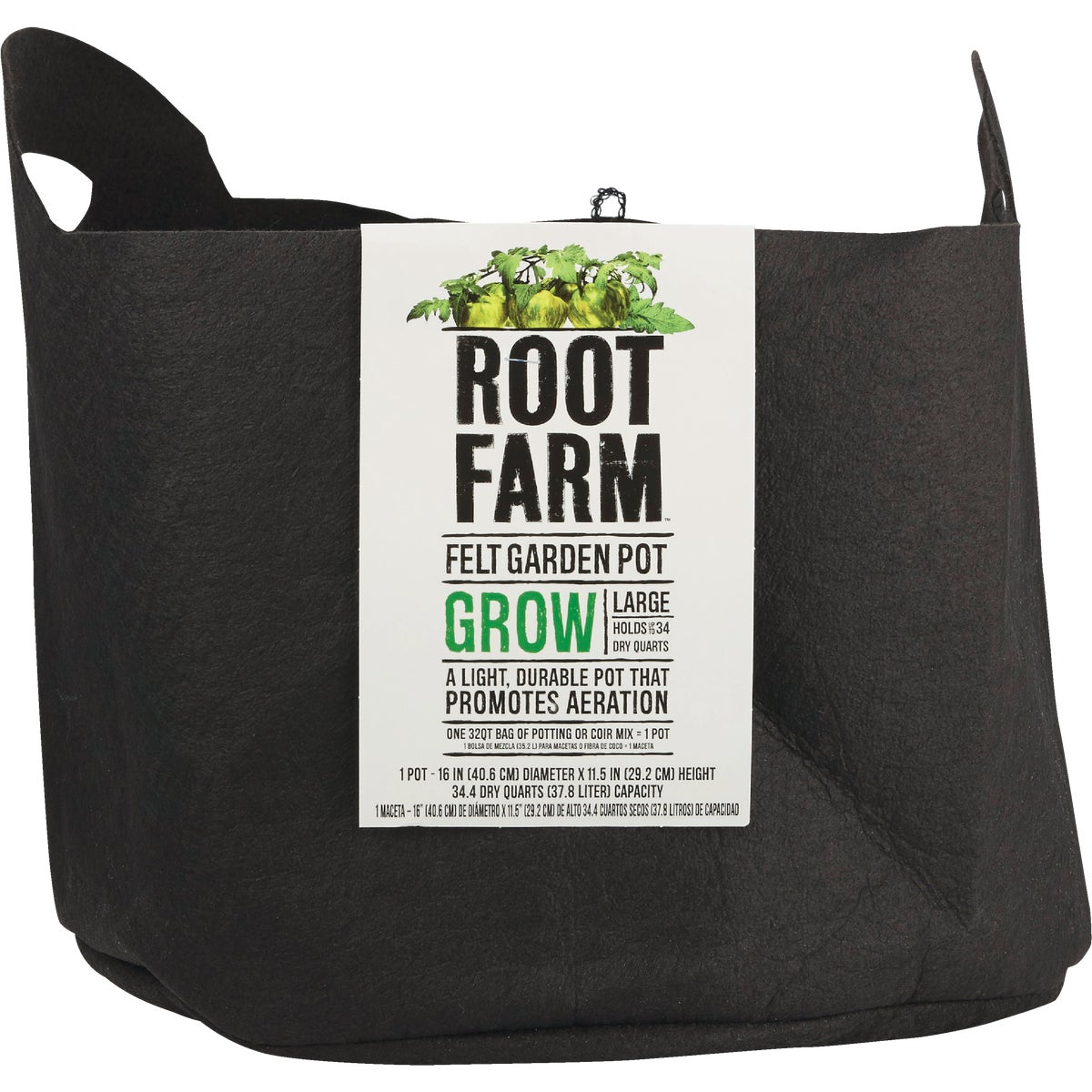 Root Farm Felt Large Garden Pot