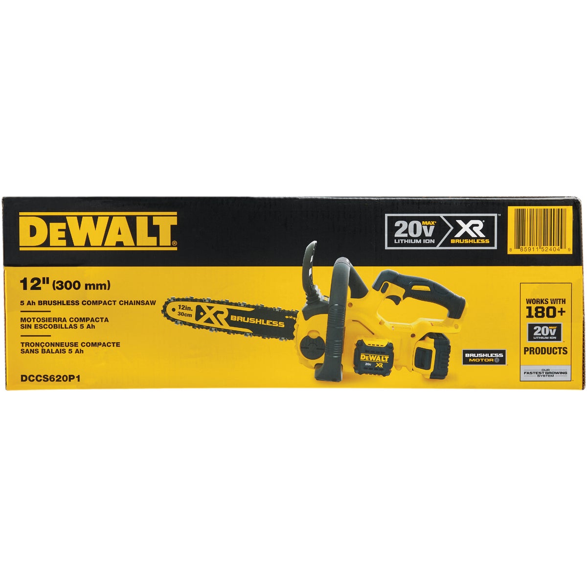 DeWalt 12 In. 20V MAX Lithium-Ion Brushless Cordless Chainsaw