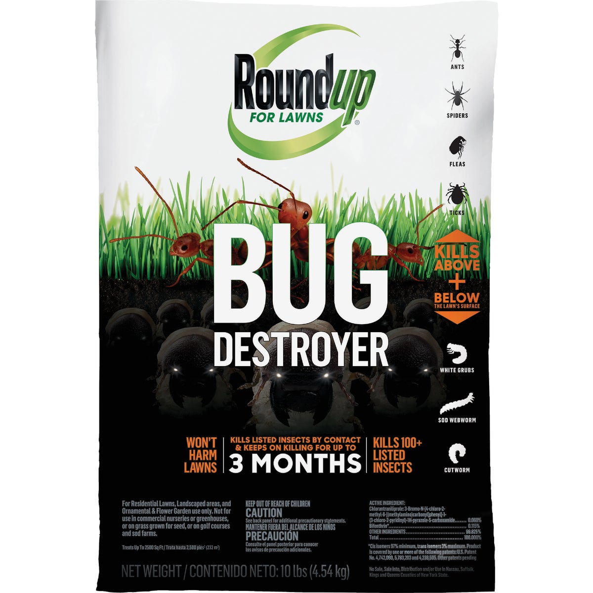 Roundup For Lawns Bug Destroyer 10 Lb. Ready To Use Granules Insect Killer