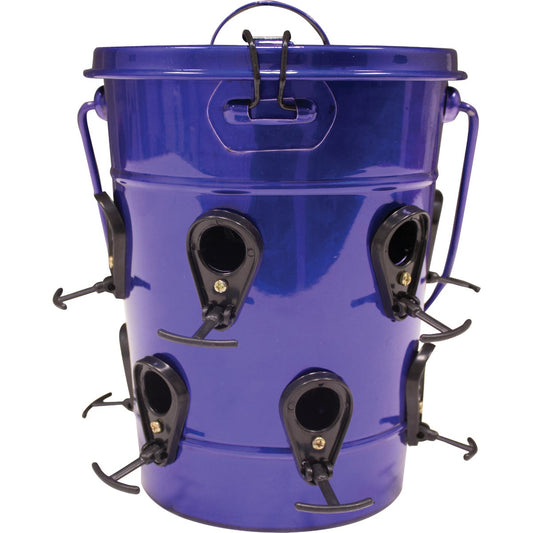 Heath Purple Metal Bucket Bird Feeder