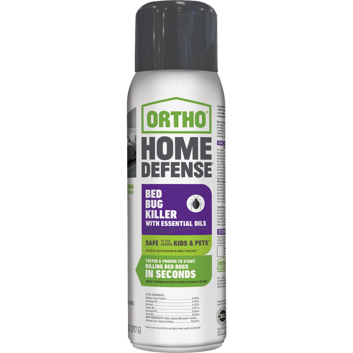 Ortho Home Defense 14 Oz. Aerosol Spray Bedbug Killer with Essential Oils