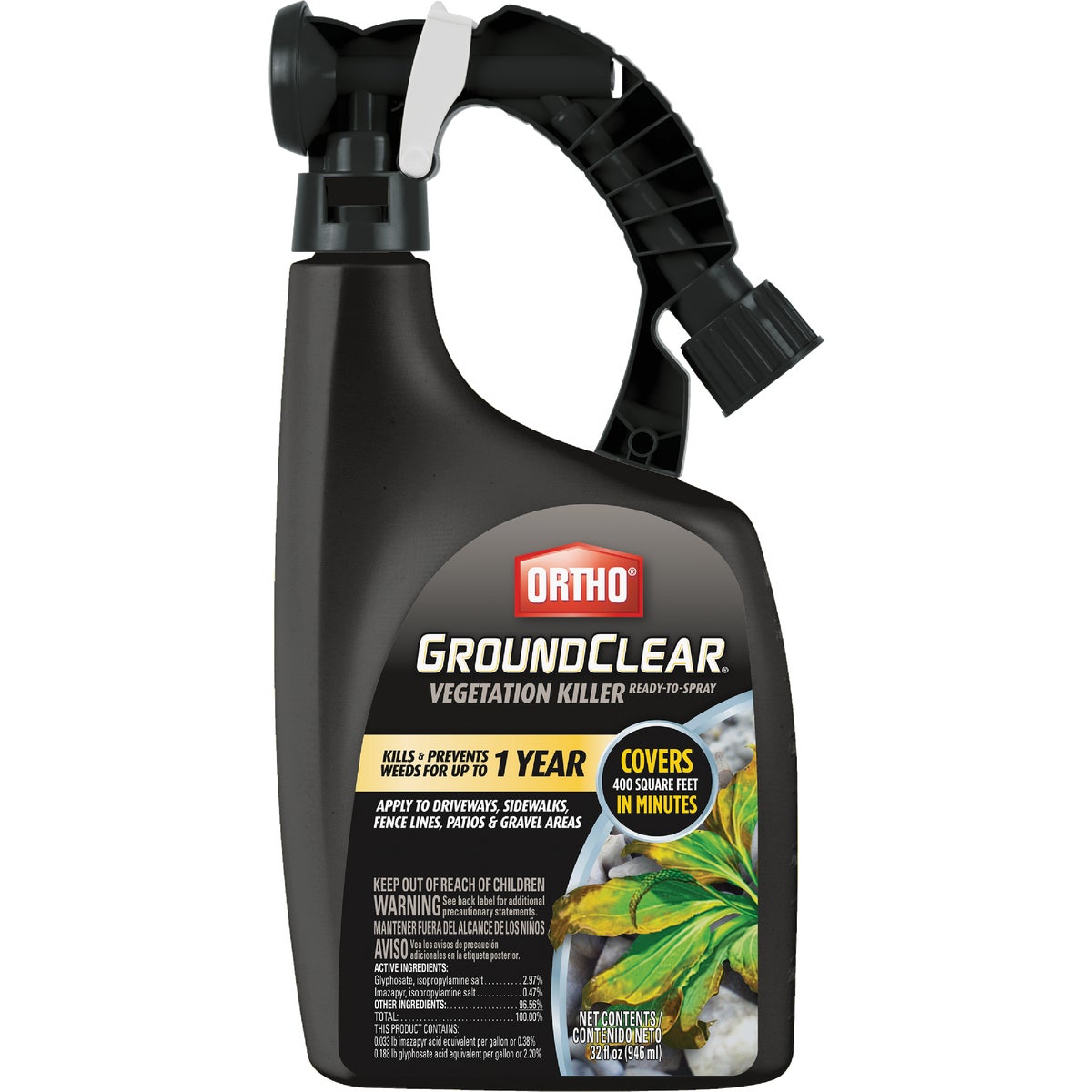 Ortho GroundClear 1 Qt. Ready To Spray Hose End Vegetation Killer