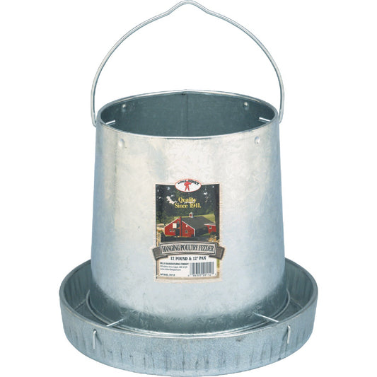 Little Giant 12 Lb. Capacity Hanging Galvanized Steel Poultry Feeder