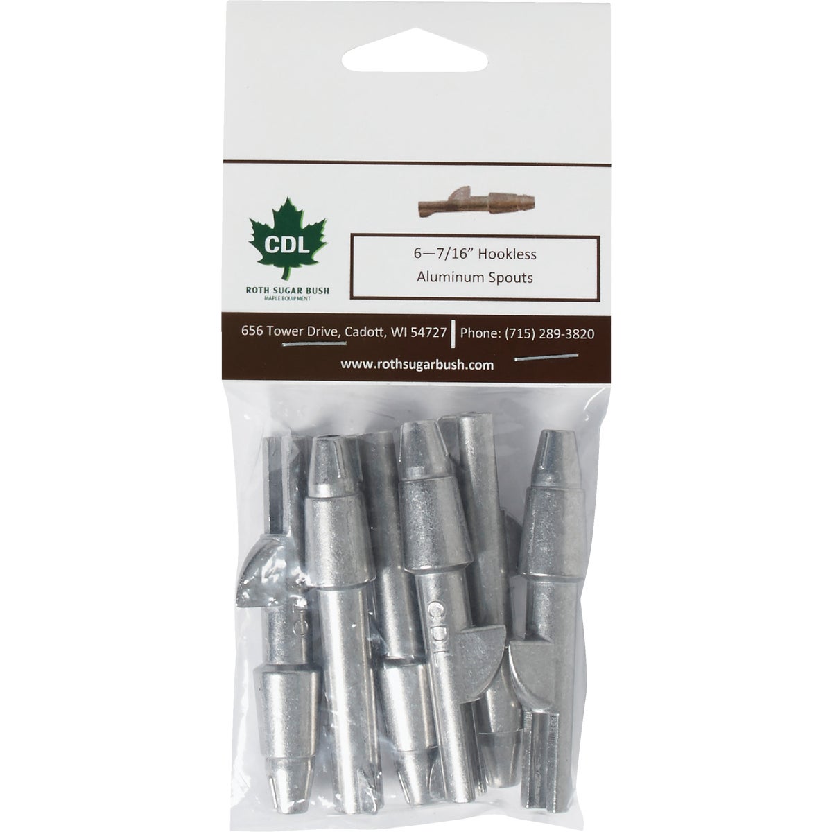 Tap My Trees Maple Sugaring Hookless Aluminum Spout (6-Pack)