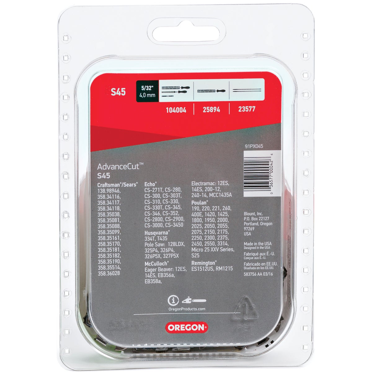 Oregon AdvanceCut S45 12 In. Chainsaw Chain