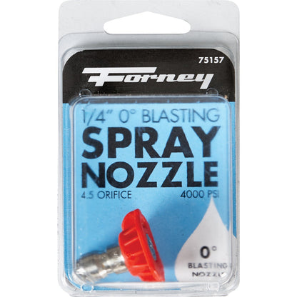 Forney Quick Connect 4.5mm 0 Deg. Red Pressure Washer Spray Tip