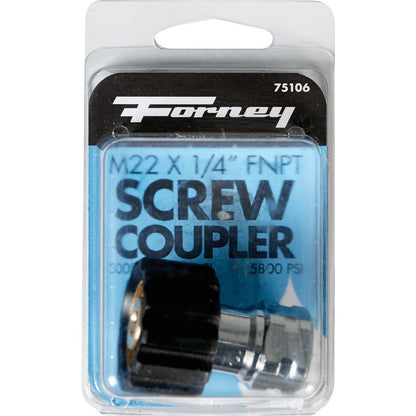 Forney M22Fx 1/4 In. Female Screw Pressure Washer Coupling