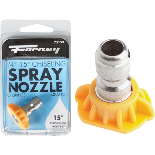 Forney Quick Connect 4.5mm 15 Deg. Yellow Pressure Washer Spray Tip