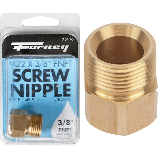 Forney 3/8 In. Female Pressure Washer Screw Nipple