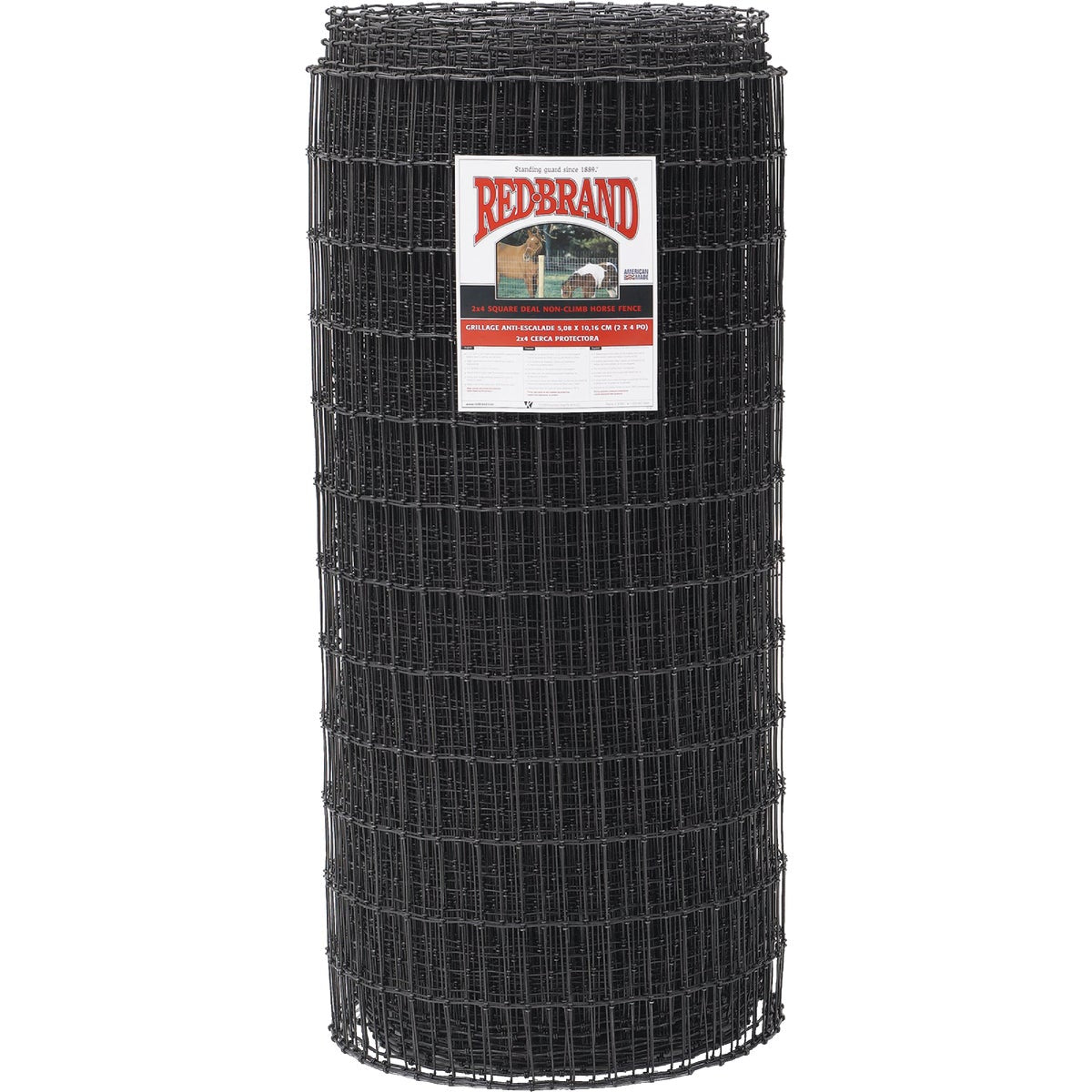 Keystone Red Brand 48 In. H. x 100 Ft. L. Black Painted Galvanized Steel Class 1 Square Deal Non-Climb Horse Fence