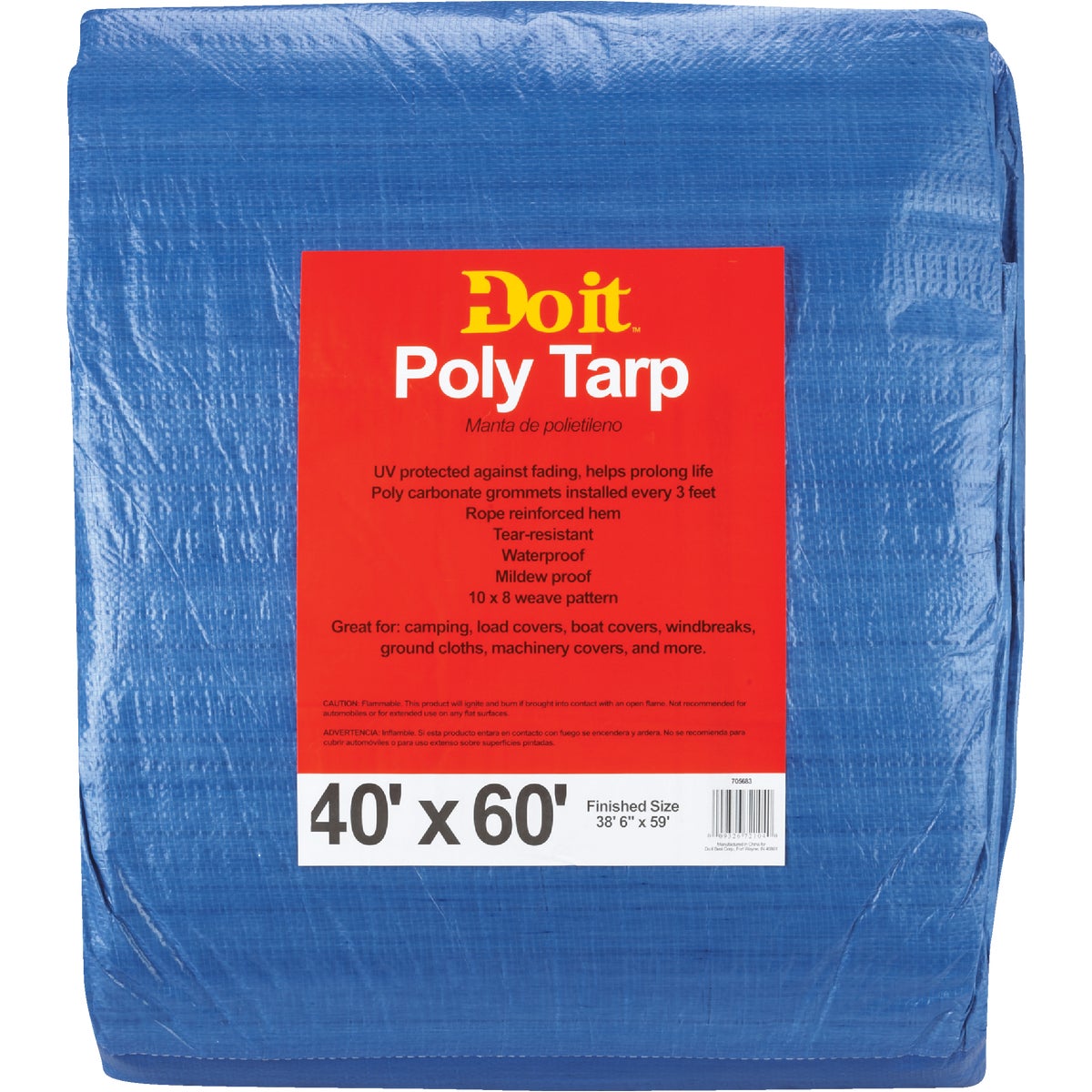 Do it Blue Woven 40 Ft. x 60 Ft. Medium Duty Poly Tarp