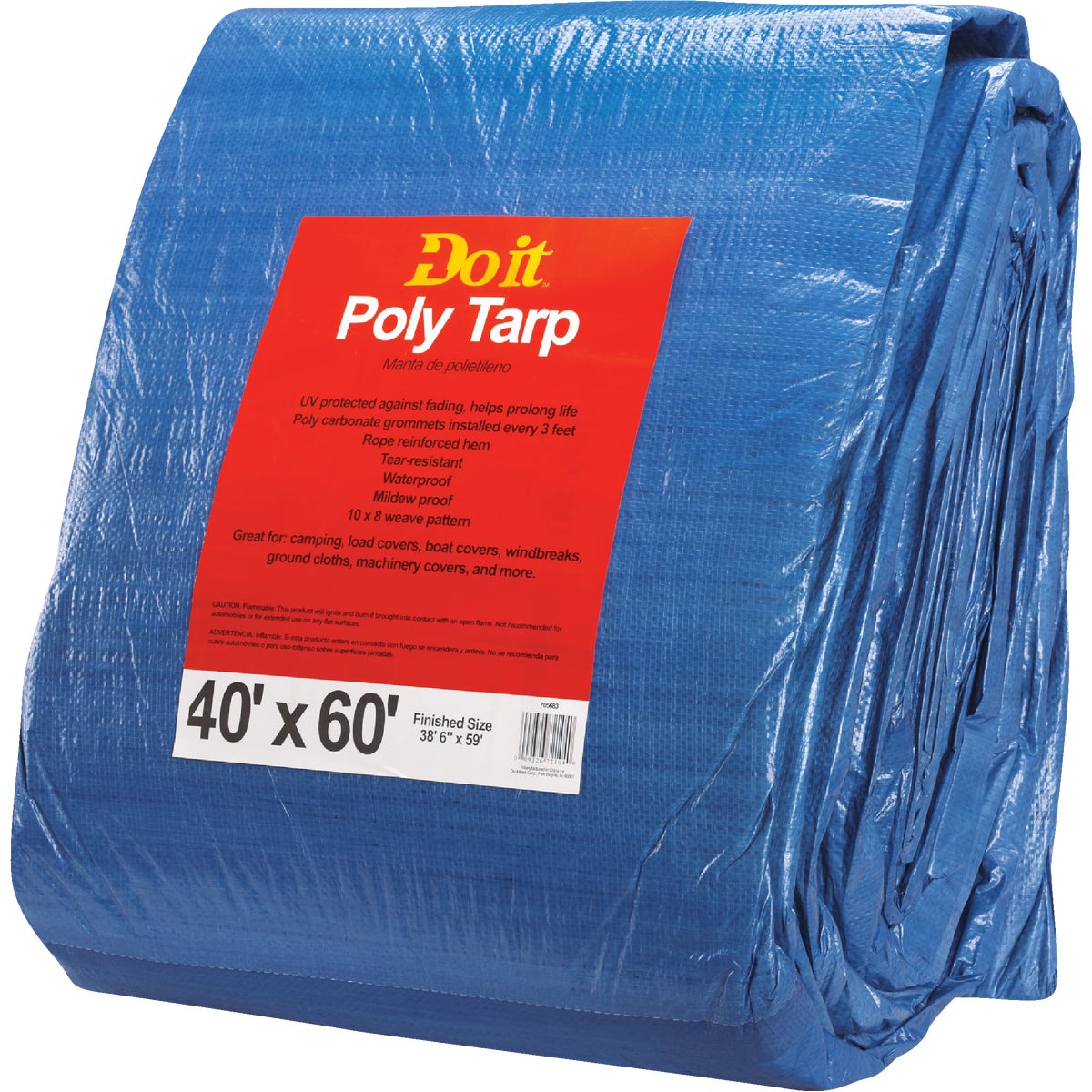 Do it Blue Woven 40 Ft. x 60 Ft. Medium Duty Poly Tarp