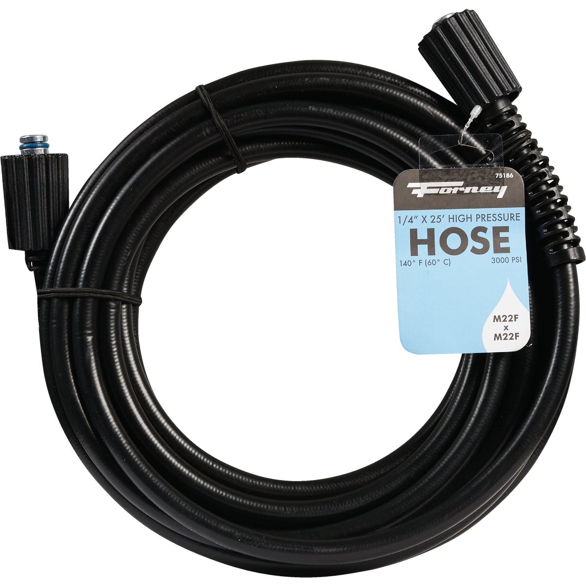 Forney 1/4 In. x 25 Ft. 3000 psi Female Pressure Washer Hose