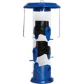 Nature's Way Funnel Flip Top Blue Poly Wide Tube Bird Feeder