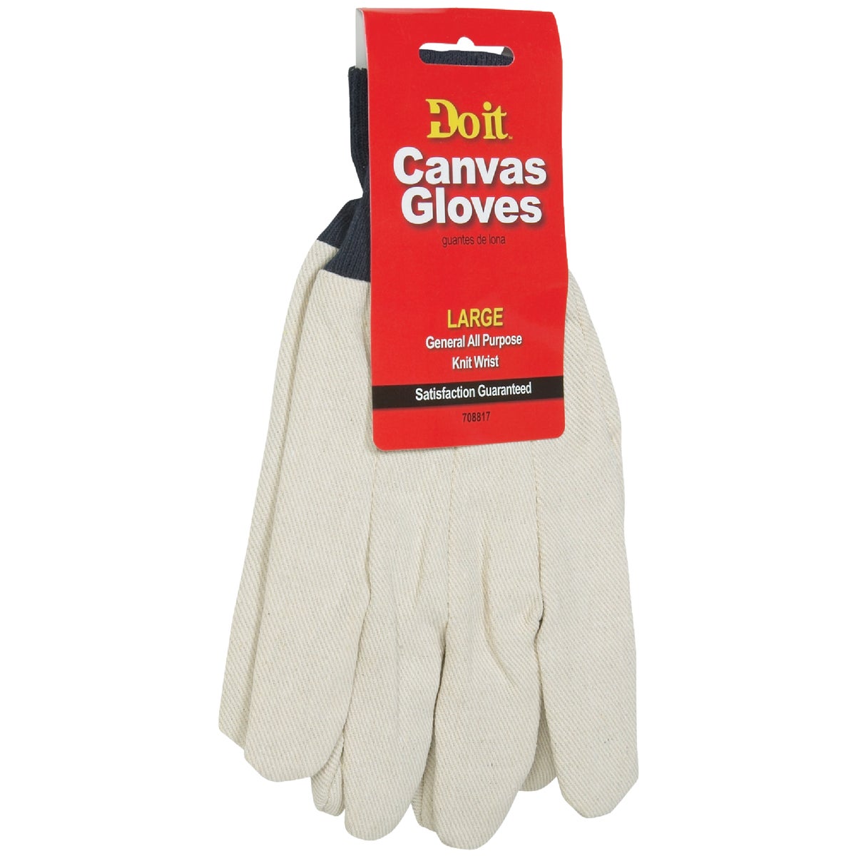 Do it Men's Large Cotton Canvas Work Glove (12-Pack)