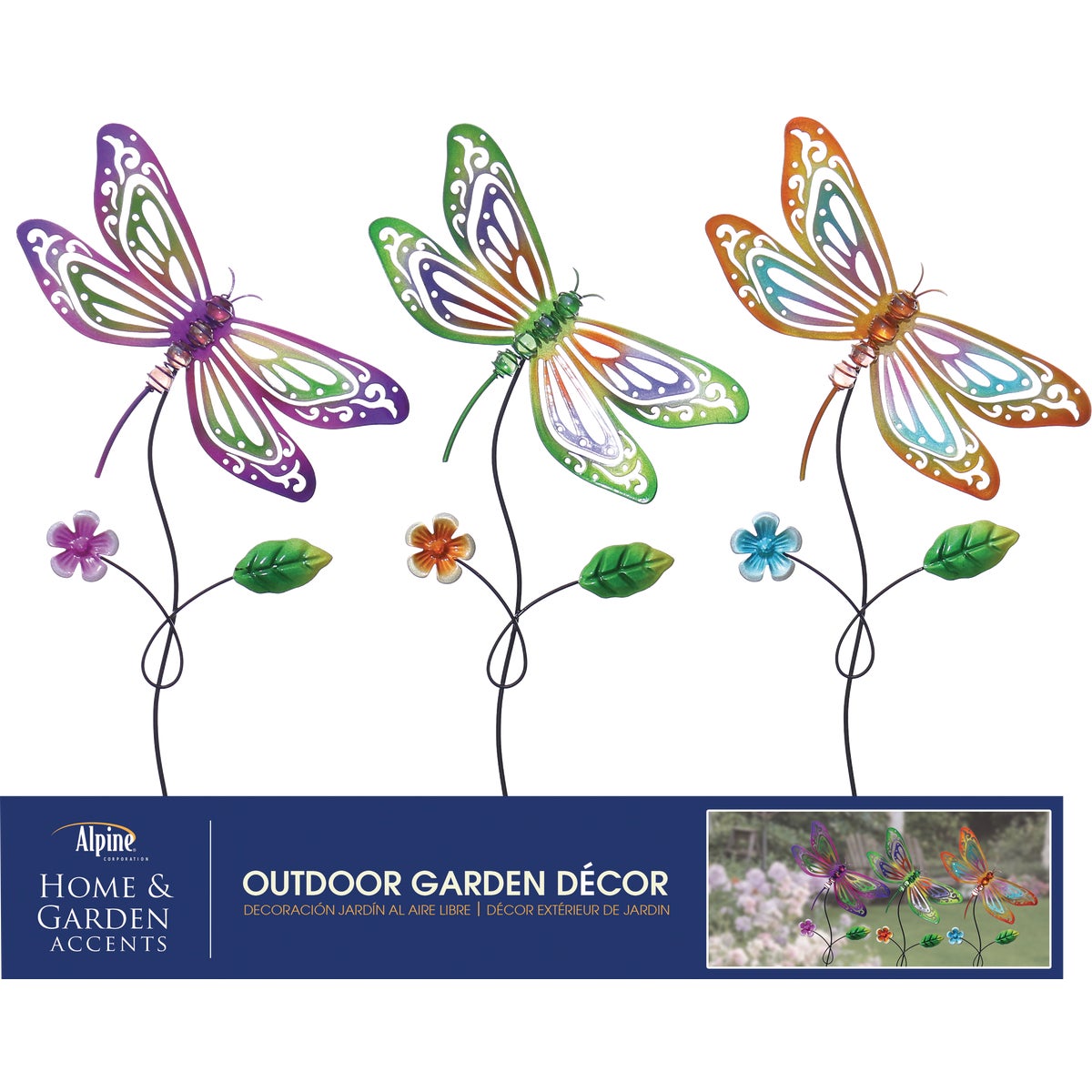 Alpine 24 In. H. Metal Dragonfly Garden Stake Lawn Ornament